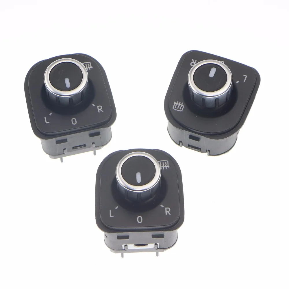 3Pcs OEM Side Mirror Control Adjust Knob Switch for VW Jetta golf 5 6