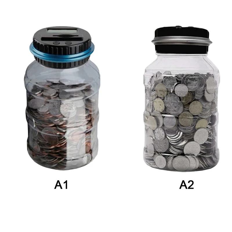 

Piggy Bank Counter Coin Electronic Digital LCD Counting Coin Money Saving Box Jar Coins Storage Box For USD Euro Money