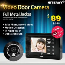 Inteligente de Infrarrojos IR de Puerta Digital Mirilla Visor Timbre de La Cámara de Fotos Grabación de Vídeo