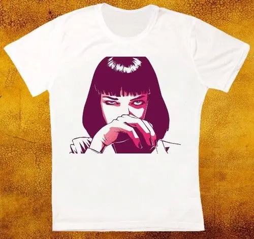 MIA WALLACE PULP FICTION ART TARANTINO RETRO VINTAGE HIPSTER UNISEX T SHIRT 1927 Print T-Shirt Men Summer top tee | Мужская одежда