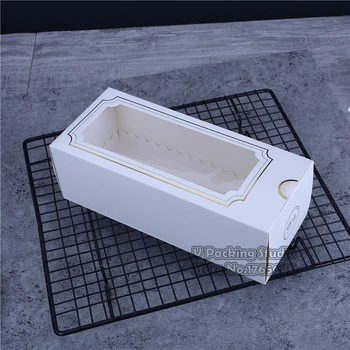 

White Paper Box with PVC Clear window,Kraft Gift Boxes Wedding Favor Gift Tea,dried fruit,grain Packing Box 100pcs