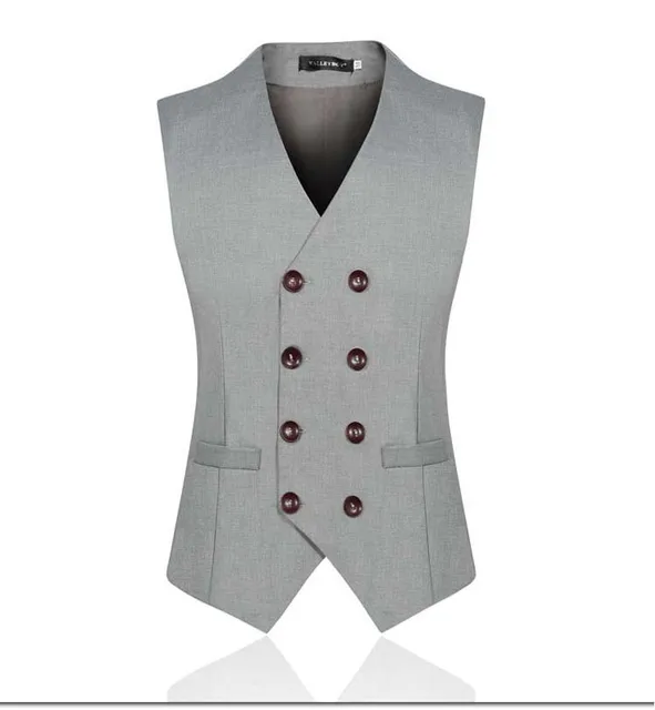 Mens Double Breasted Vest Suit 6XL British Style Classic Dress Vests