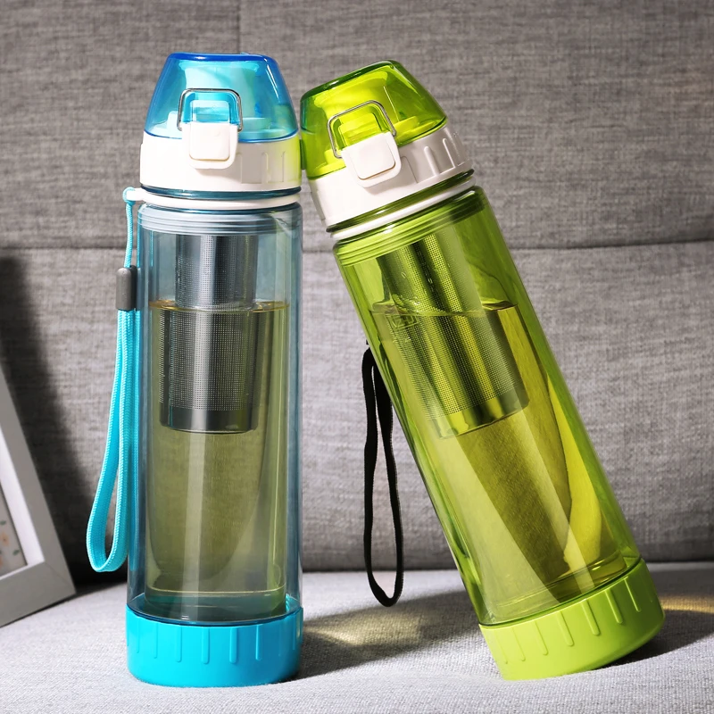 Buy Plastic Glass Bottle 500ml Drinkware Tea Infuser Glass Cup Portable