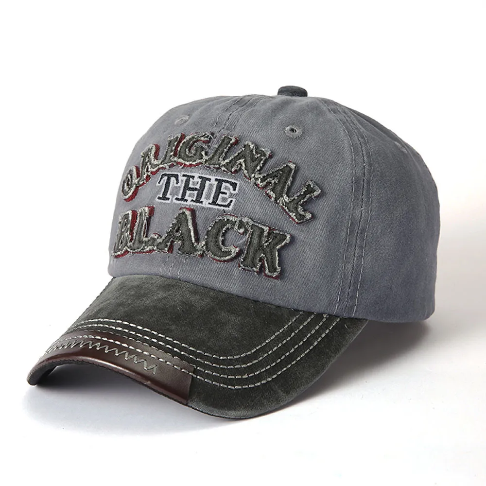 Горячие винтажные кепки-бейсболки для мужчин Casquette бренд женский рюкзак кепки s Промытые кости Мужская шляпа Gorras письмо Черная кепка# P10