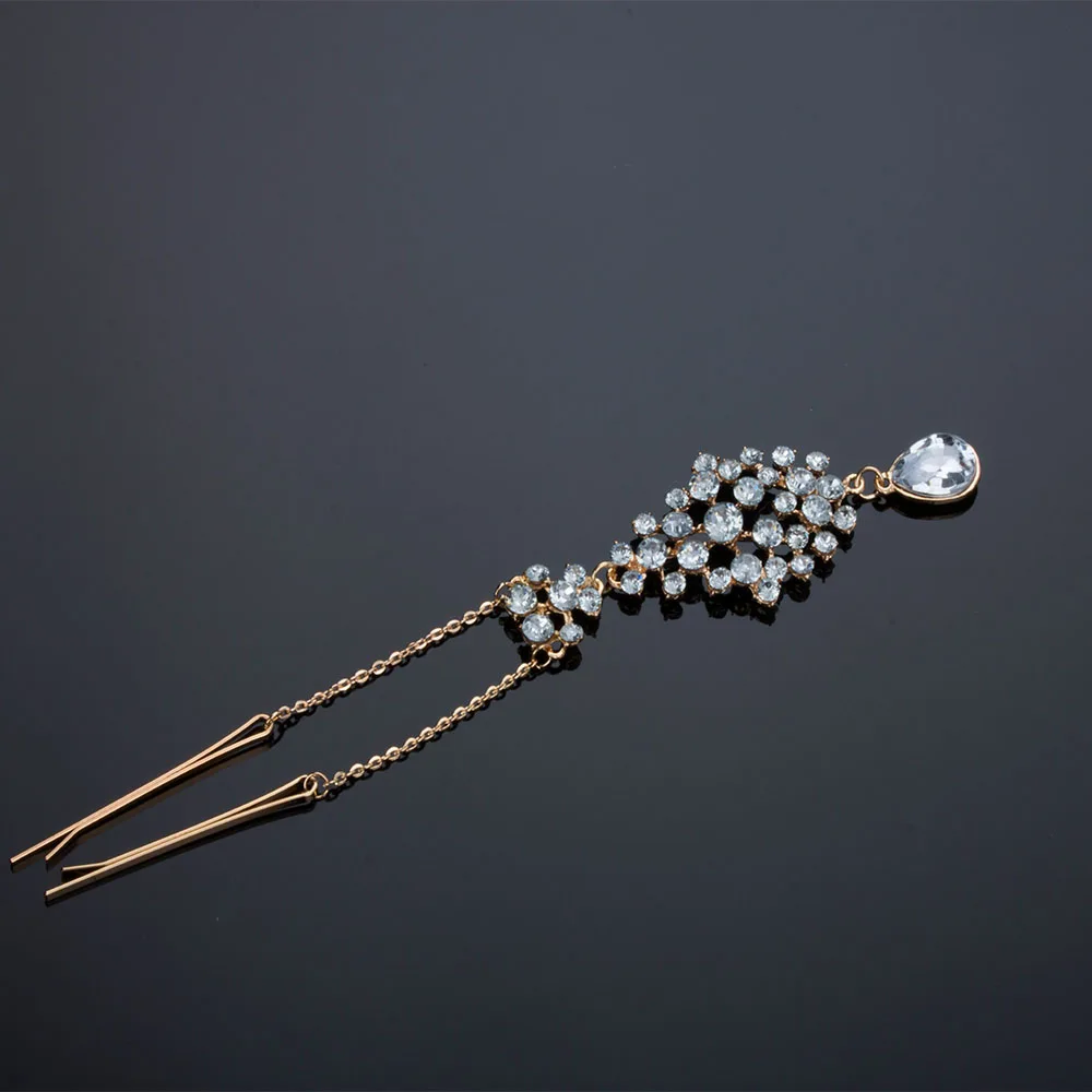 

Women Sweet Drop Forehead Head Piece Hairpin Crystal Rhinestone Headband Bridal Jewelry Fashion Charming Hair Accessories