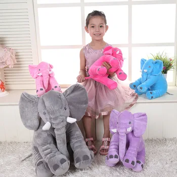 

2017 New High Quality Sleeping Elephant Pillow Baby Playmate Plush Toy 30CM 40CM 60CM Soft 1PCS Birthday Gifts Baby's Present