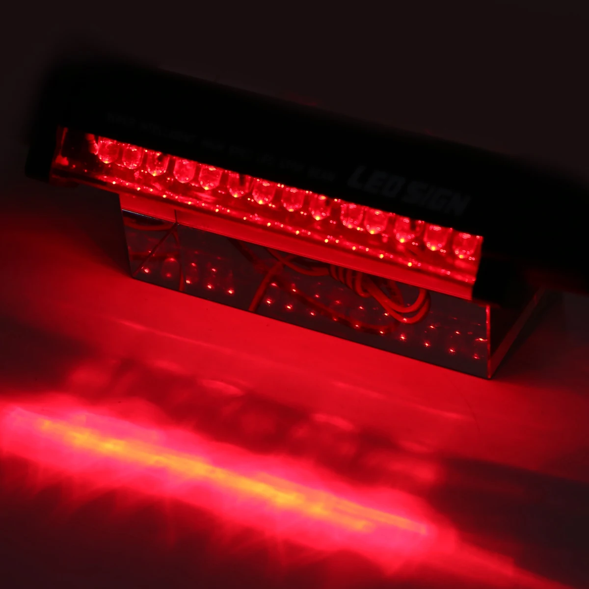 Mayitr 1pc Red Universal High Mount Stop Tailgate Lamp 12V 14LEDs Car 3rd Third Brake Rear Tail Light for Car Signal Lights