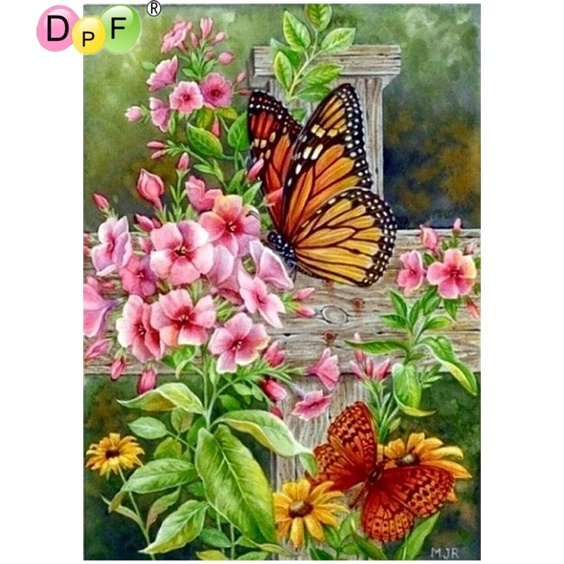 

DPF diamond embroidery Two butterflies diamond painting cros stitch mosaic kit rhinestone square home decor crafts needlework