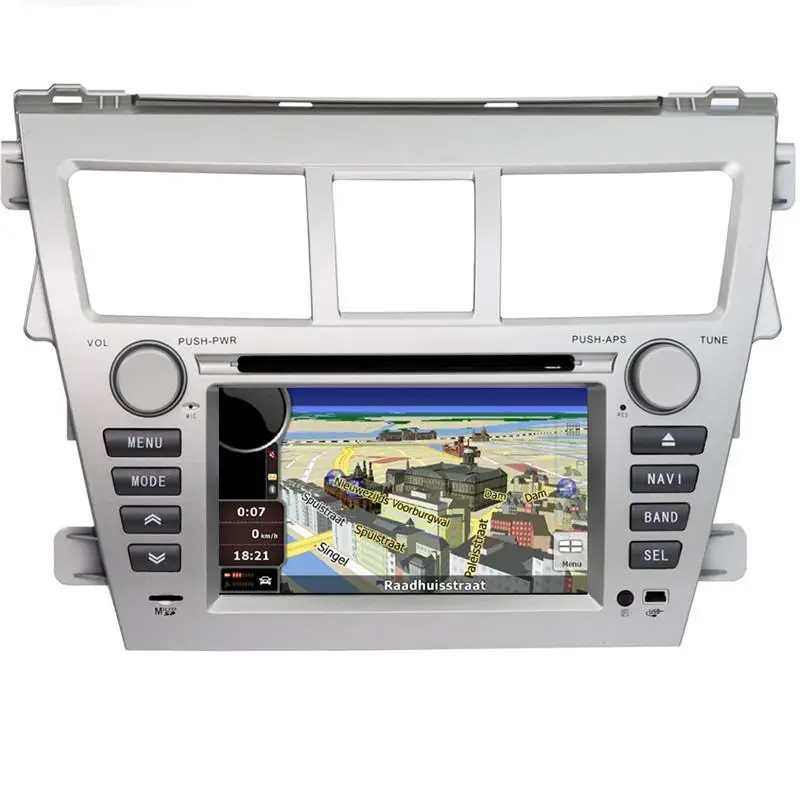 Perfect 7" Car DVD player with GPS(opt),USB/SD,AUX,BT/TV,car multimedia audio Radio stereo for TOYOTA VIOS 2007 2008 2009 2010 2011 2012 5