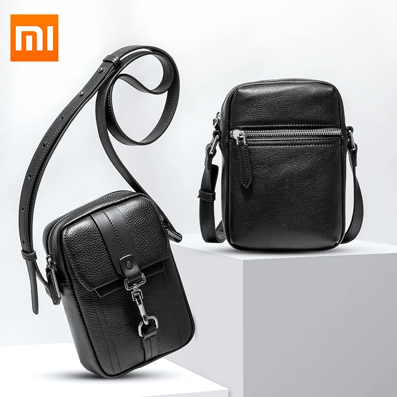 

Original Xiaomi Genuine Leather Wear Resistant Men Shoulder Bags Business Casual Boy Mini Small bag Anti-theft Crossbody bag