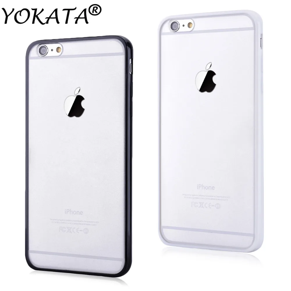 YOKATA Матовый Прозрачный чехол для iPhone 5 5S SE 6 6s 7 Plus Чехол черный белый ультратонкий