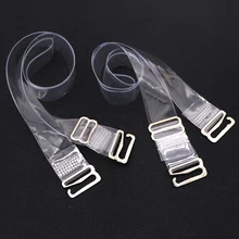 1,8 см Для женщин Невидимый бюстгальтер ремни упругой металлической пряжкой ясно бюстгальтер ремешок Регулируемый силиконовый бюстгальтер молния расширители аксессуары