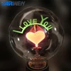 Лампа накаливания KARWEN Edison E27 внутренсветильник освещение лампа накаливания с цветами и надписью I-Love-You праздник рождество свадьба декор лам... ► Фото 3/5