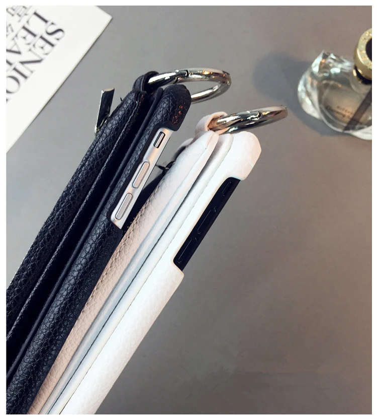 iphone 8 leather case Couples Case for iPhone 12 Case Luxury PU Leather Wallet Zipper Handbag Stand Case For iPhone 11 XS 6 6S 7 8 Plus With Ring Card iphone 8 plus silicone case