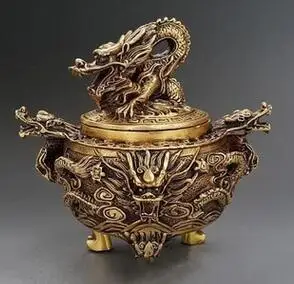 

Copper incense censer ornaments, two antique bronze a
