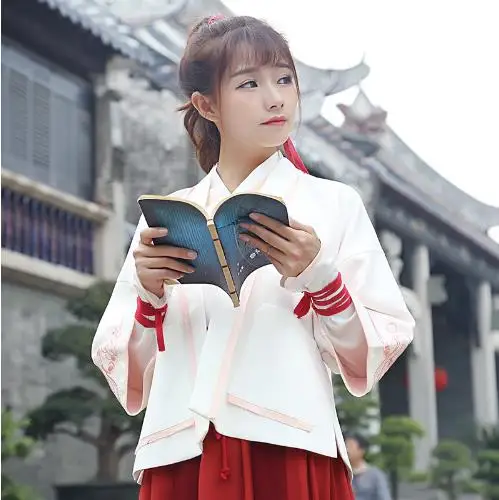 2018 new chinese tang dynasty ruqun hanfu suit cosplay women full sleeve dress costume hanfu costume chinese dance costumes Women's Sets