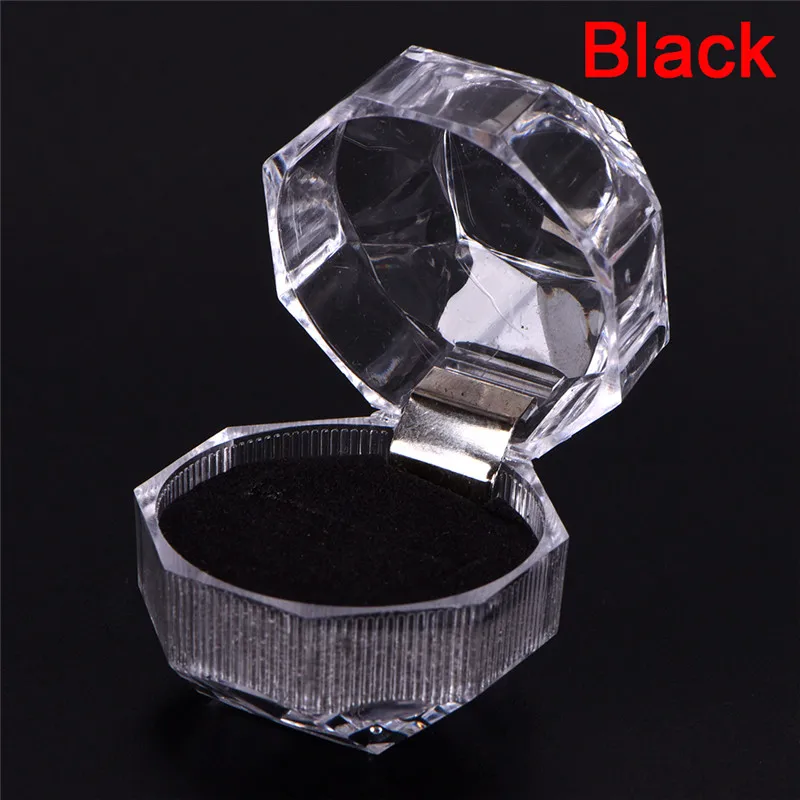 Коробка для колец 3 5*3 5 см красная/белая/черная украшений прозрачные чехлы