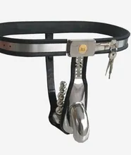 Stainless Steel Chastity Device Belt Cock Cage Men’s Chastity Belt with Removable Anal Plug Sex Toys for Men Penis Lock G4-9