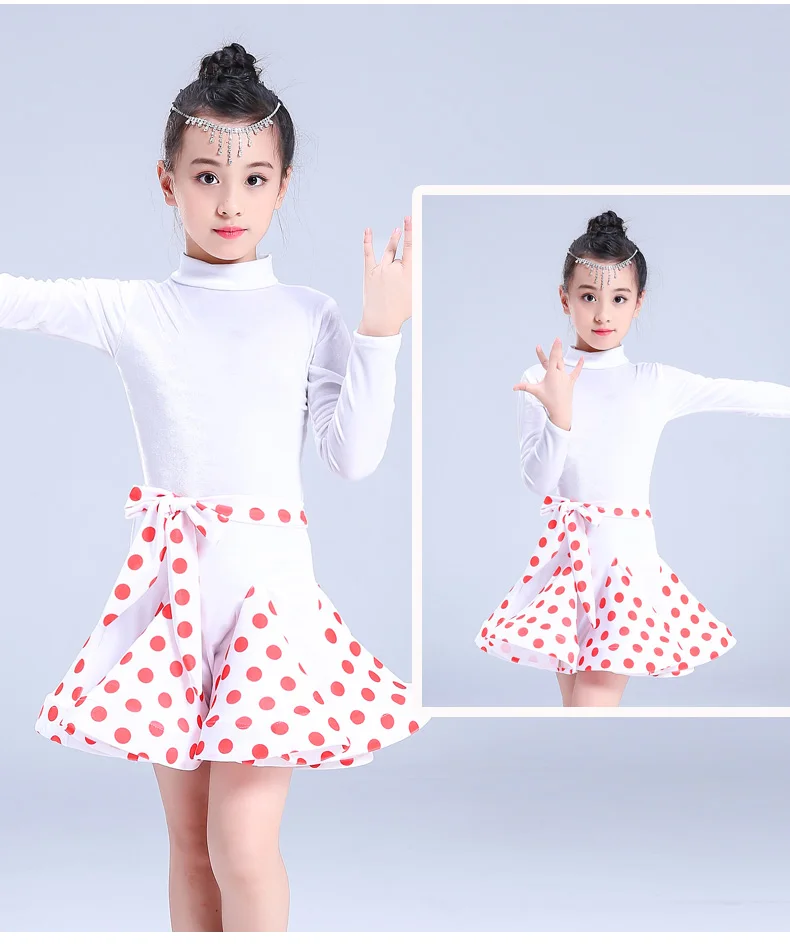 

2018 Girls Latin Dresses For Ballroom Dance Dress Rumba Children Samba Latin Dance Wear