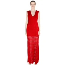 Frauen Lange Verbandkleid, Figurbetontes Kleid Bodenlangen Neueste Cocktail Party Kleid 2201 XS S M L