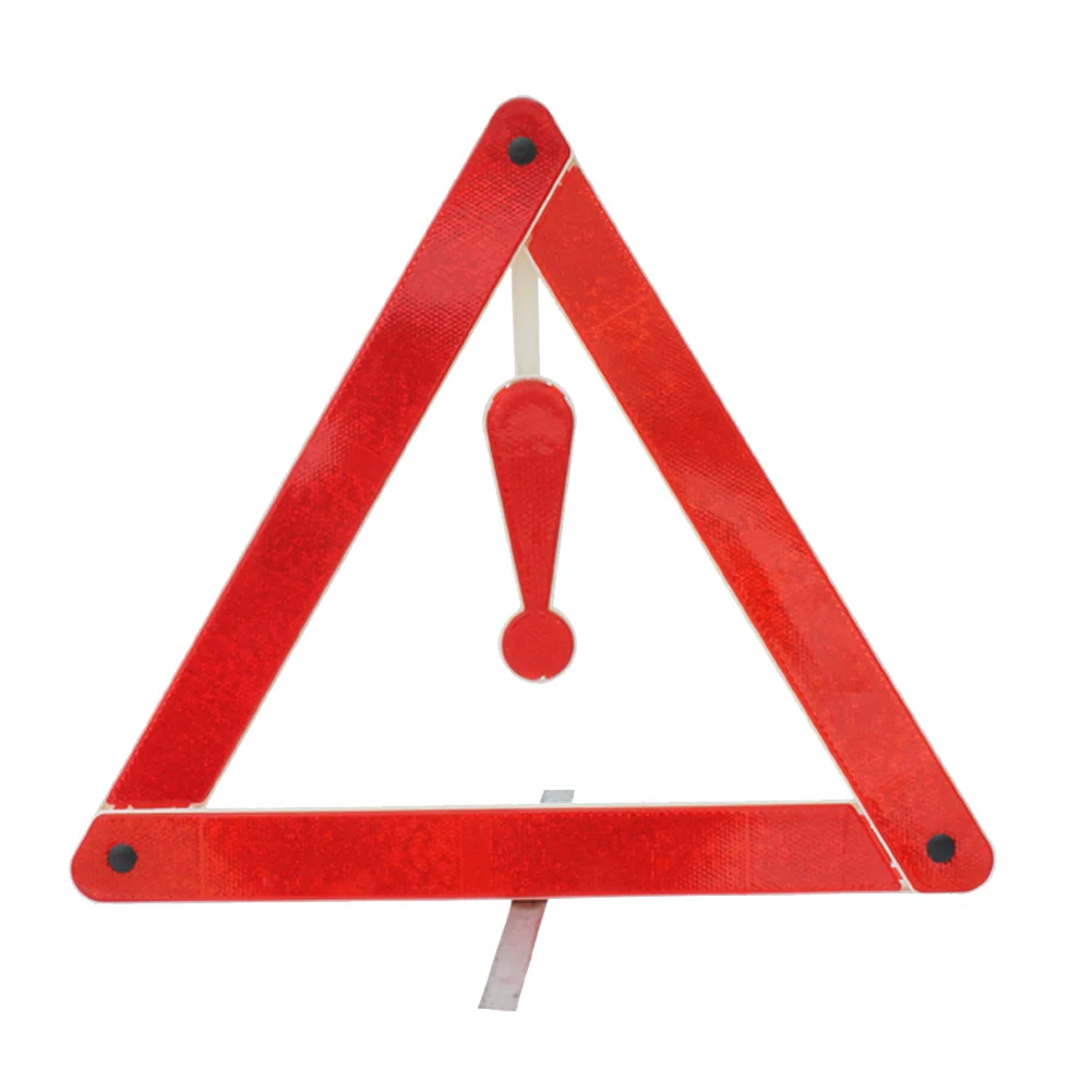 

Portable Safety PVC Triangle Car Supplies Exclamation Mark Reflective Emergency High Visibility Red Warning Sign Roadside