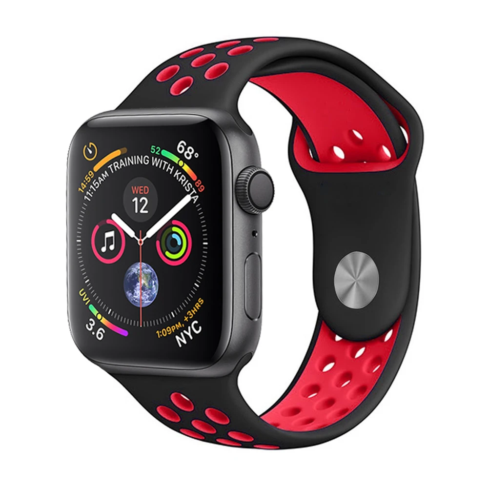 Ремешок EIMO для Apple Watch 4 42 мм 44 мм Iwatch band 42 мм 38 мм Aple watch 4 3 2 1 спортивный ремешок силиконовый браслет на запястье ремешок для часов