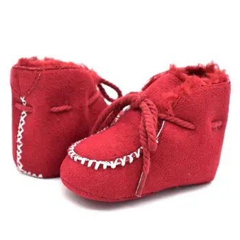 

Winter Warm Baby Girls Boys Shoes Infants Fur Wool Booties Sheepskin Genuine Leather Kids Fur Boots