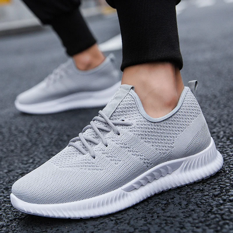 

Summer Sports Shoes Men Breathable Air Mesh Running Shoes For Men Light Weight Comfortable Trainers Shoes Lace Up Sneakers Men
