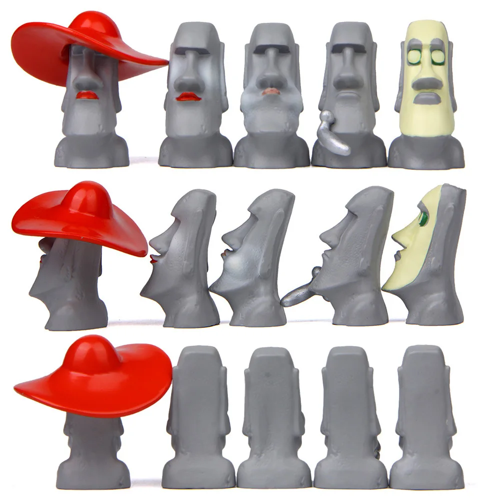Каменные статуи Moai забавная полимерная миниатюрная гигантская статуя на
