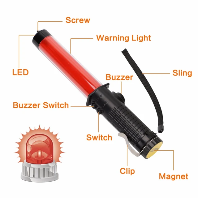 Traffic flashlight powerful led lamp torch lantern traffic police