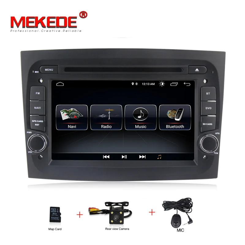 MEKEDE 1024x600 HD 1din Android 8,1 автомобильный мультимедийный плеер для Fiat Doblo wifi BT RDS 7851IC+ 16G карта - Цвет: CAR DVD CAMERA