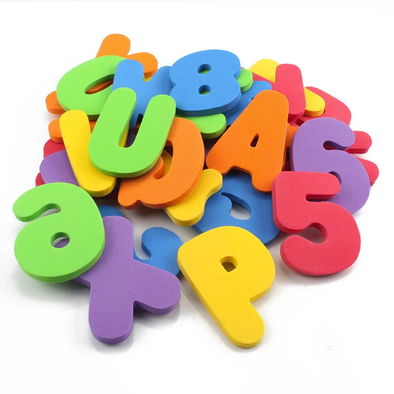 

36pcs Baby Bath Toys Alphanumeric Letter Puzzle Bath Toys EVA Water Bathing Toy for Children Early Educational Fun Learning Toys