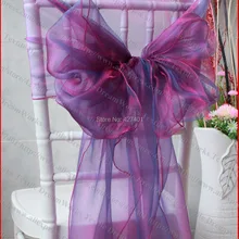 № 27 из темно-фиолетовой органзы чехлы на стулья/стул шапки/крепежная створка стула для свадебного мероприятия и вечерние& Home& украшение для банкета ткани