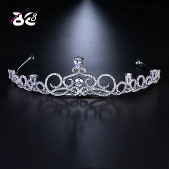 

Be 8 AAA CZ Braider Crown Wedding Tiaras and Crowns Hair Jewelry Bridal Hair Accessories Coroa De Noiva H130