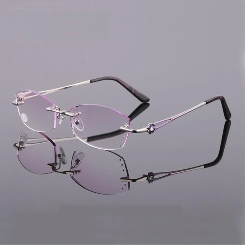 rhinestone rimless glasses