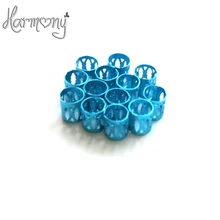 100 шт синие металлические трубки кольцо дредлок бусины для косичек бусины для волос для дредов регулируемые волосы кольцо для косички клипсы