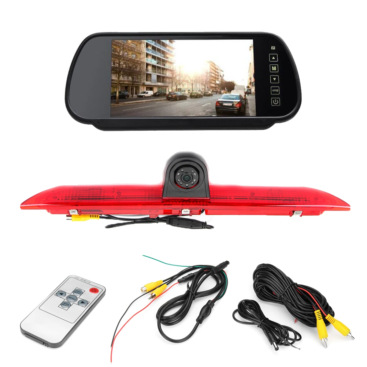 

Parking Assistance Brake Light IR LED Brake Light Rear View Reversing Parking Camera & 7 Inch Monitor Kit for FORD Transit 2014