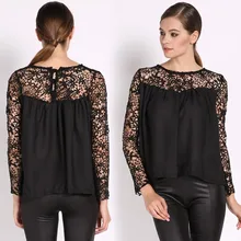 2014 summer women blouses& shirts lace Chiffon blouse clearance plus size blusas femininas Temperament #10