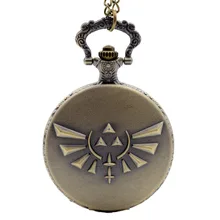 Мода игры The Legend of Zelda: небу меч Бронзовый кварцевые карманные часы Аналоговые подвеска Цепочки и ожерелья Для мужчин Wo Для мужчин s часы цепи подарок