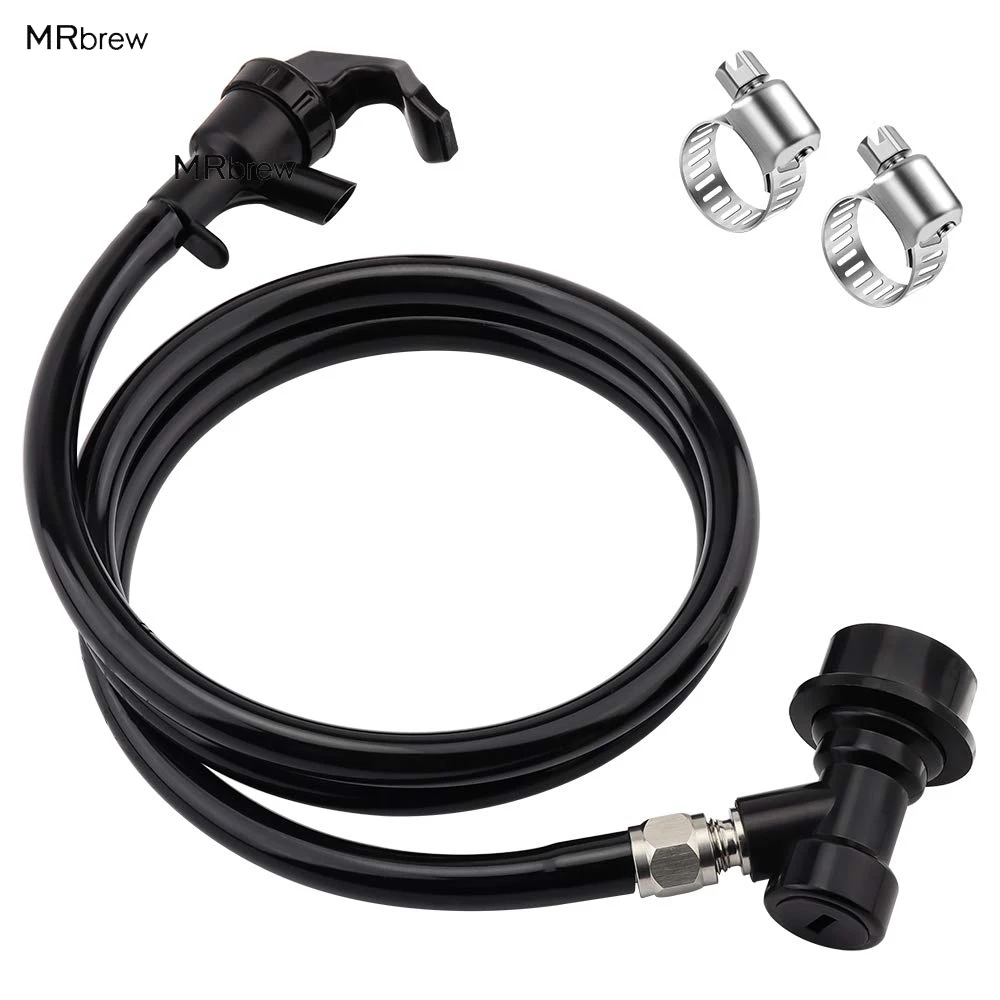 

Ball lock Keg Liquid Beer Line Assembly,Black Picnic Tap Faucet with Beer Line Quick Disconnect
