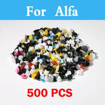 

500pcs Vehicle Car Styling Mixed Door Trim Panel Bumper Rivet Retainer Push Universal For Alfa 4c 8c Brera 147 156 159 Romeo 166