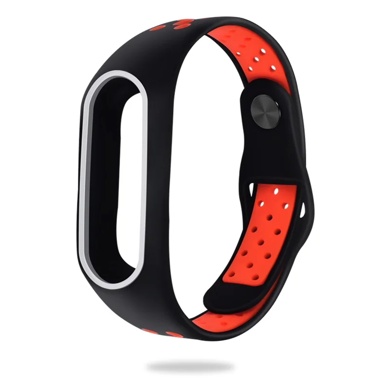 BINZI mi Band 2 ремешок силиконовый спортивный браслет для Xiaomi mi band 2 сменный ремешок mi band 2 mi Band 2 браслет для часов - Цвет ремешка: Red Black