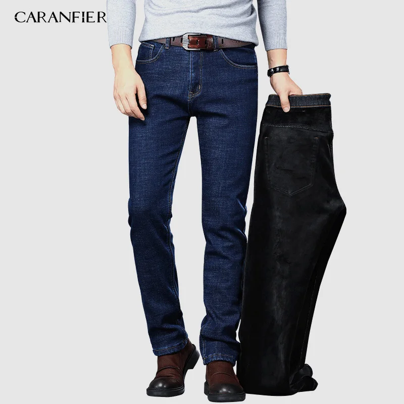 CARANFIER 6 стилей Мужская одежда противоугонные джинсы на молнии новые модные повседневные Прямые хлопковые эластичные Брендовые мужские джинсы 38 40
