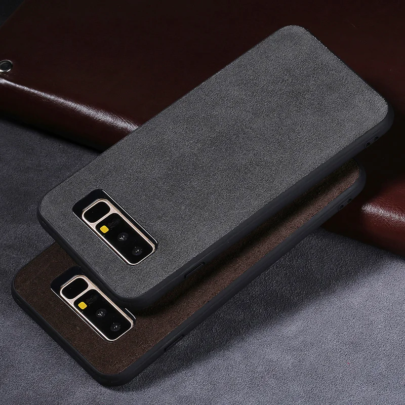 LANGSIDI брендовый полностью ручной чехол из натурального меха для телефона Samsung Note8