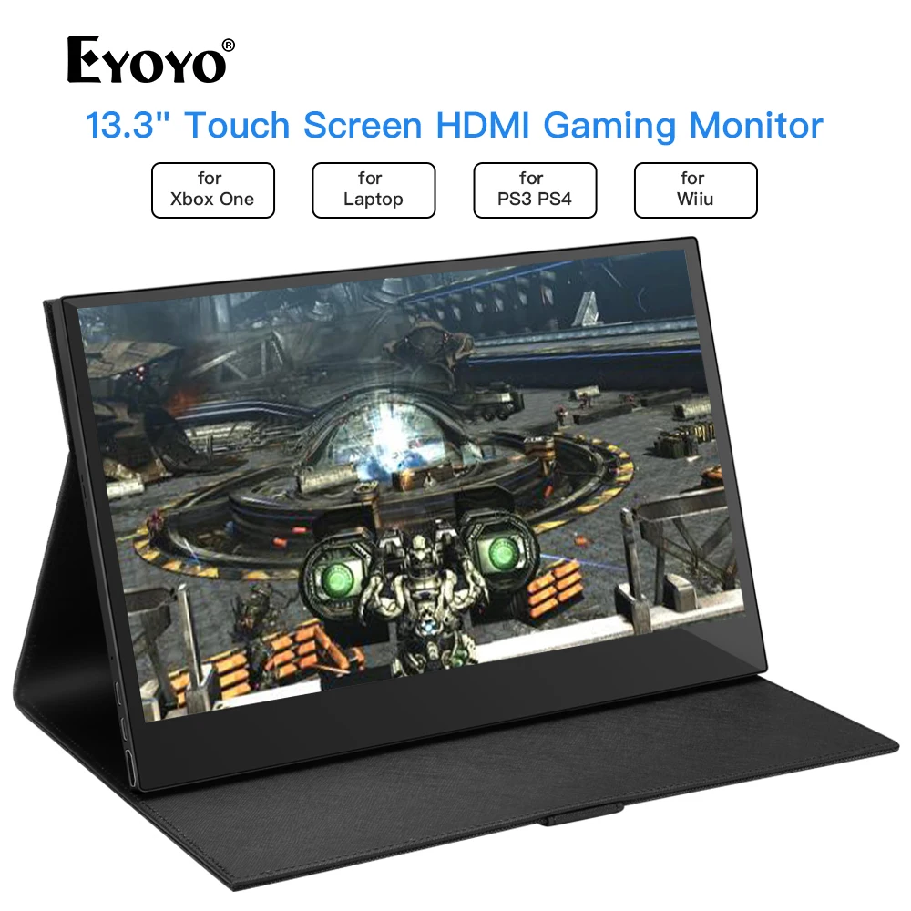 

Eyoyo 13.3" EM13K LCD Portable 1920x1080 IPS Gaming Monitor compatible for Game Consoles PS3 Switch USB PC Screen hdmi display