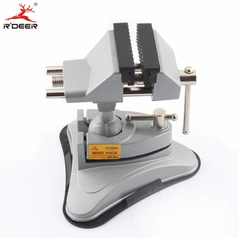 RDEER Universal Bench Vice Aluminum Alloy Table Vise With Rubber Jaws