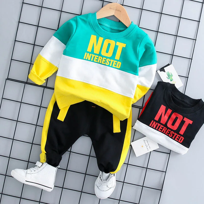 Одежда для младенцев г. Осенне-весенний комплект одежды для маленьких мальчиков, футболка+ штаны, комплект из 2 предметов комплект для малышей, Одежда для новорожденных - Цвет: Green