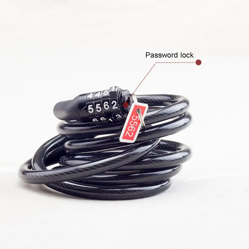 

Anti-theft Wire Cable Lock for Road MTB Mountain Bike Bicycle Motorcycle with 4 Combination Password Outdoor Security Tools