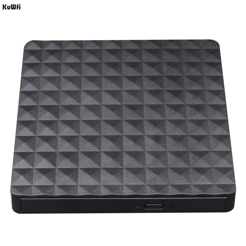 KuWFi DVD RW USB 3 0 портативный ультра тонкий внешний оптический привод CD Rom лоток