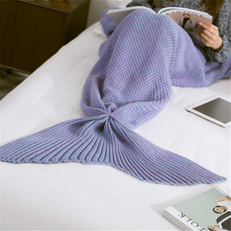 

Infant Knit Fishtail Blanket Baby Girls Cute Wrappling Blanket Children Bedding Kids Blanket for Taking Photo Baby Girls Blanket
